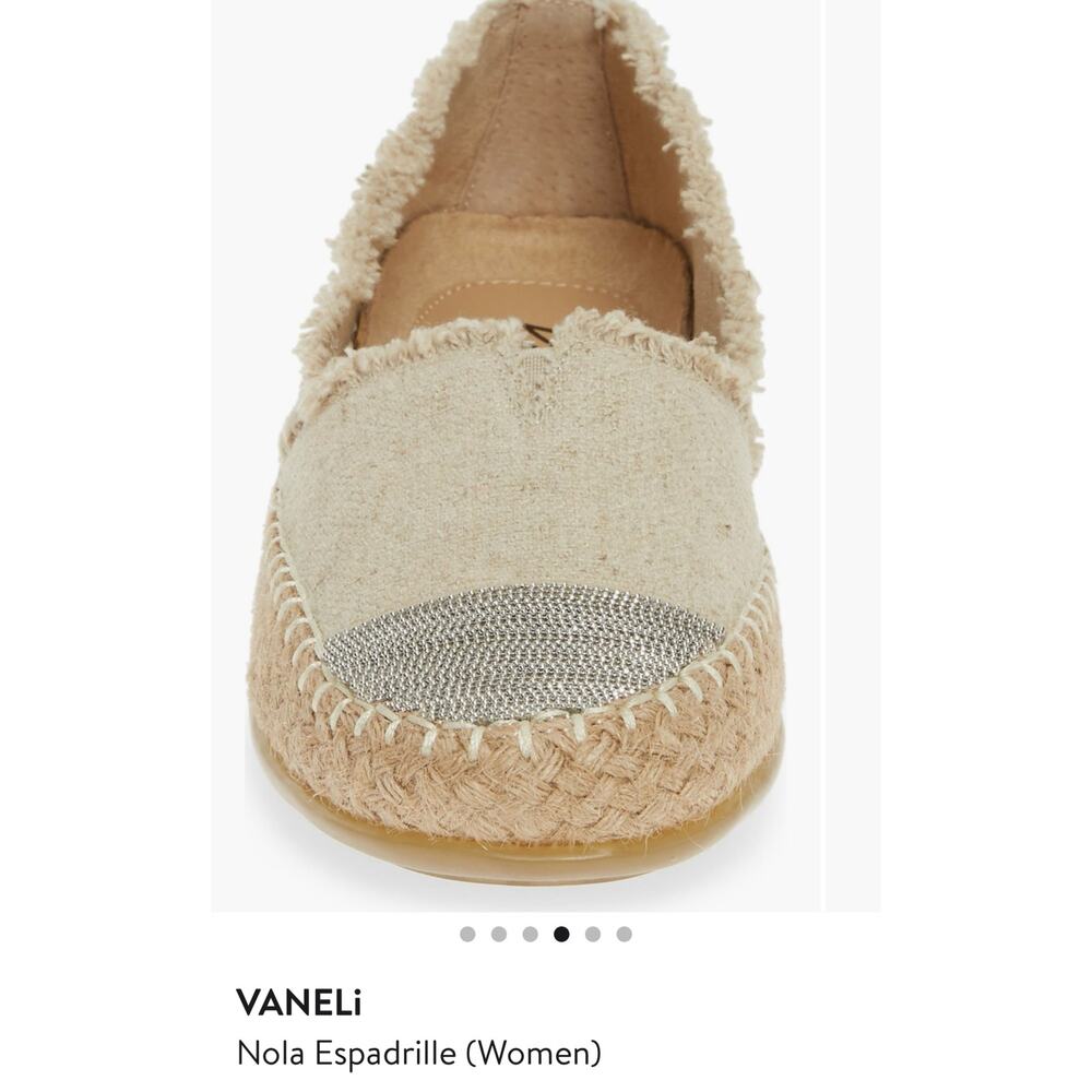 VANELI Sport Nolo canvas espadrille slip on shoes 8.5 NEW beige